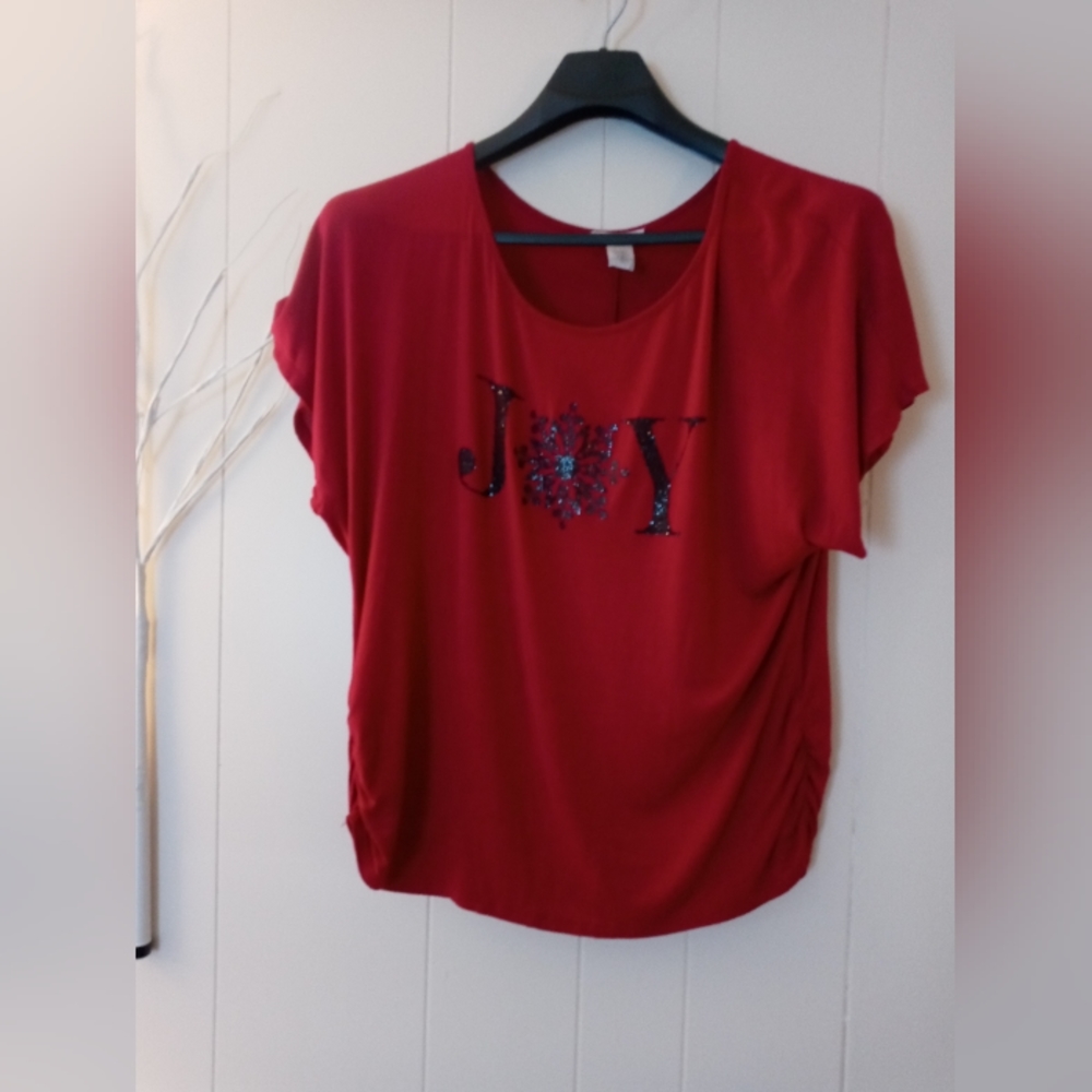 Rue Juju, Christmas top, Deep Red, 2 XL